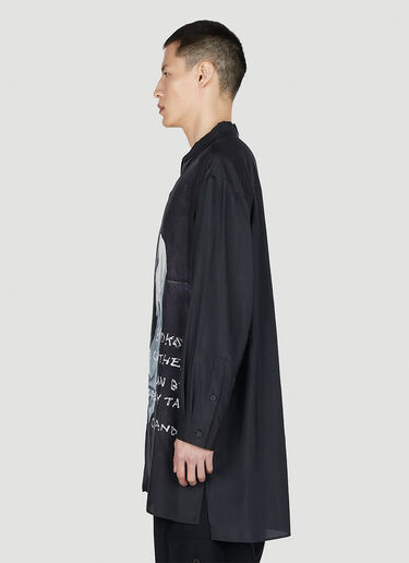 Yohji Yamamoto Abstract Button Up Shirt Black yoy0152010