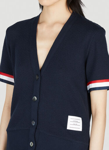 Thom Browne Short Sleeve Cardigan Blue thb0252007