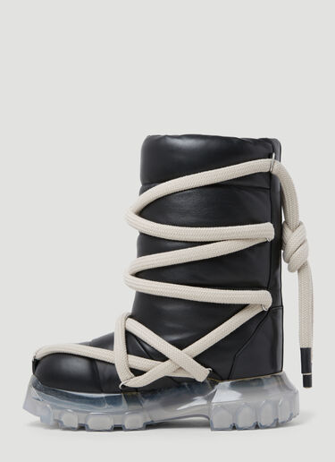 Lunar Tractor Padded Leather Boots Rick Owens Lunar Tractor Padded Leather Boots Black ric0153026