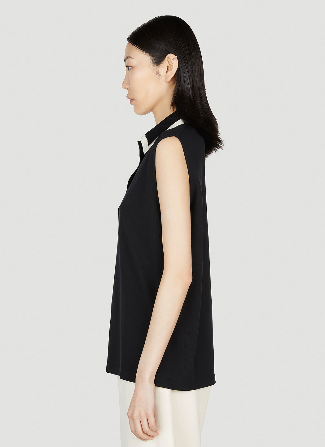 Saint laurent sleeveless shirt deals