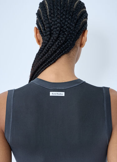 Acne Studios 徽标贴饰背心上衣 黑色 acn0259028