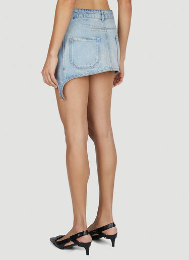 Courrèges Denim Strap Skirt Light Blue cou0251016