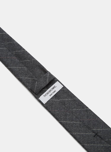 Thom Browne Hairline Stripe Flannel Tie Grey thb0125039