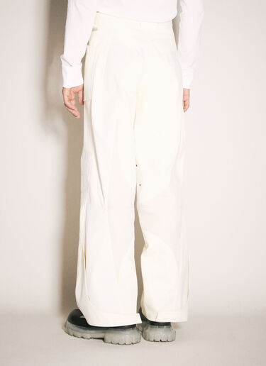 Mugler Technical Panelled Pants Cream mug0358001
