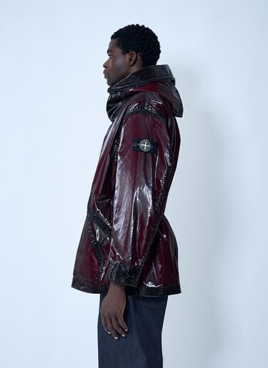 Hooded Uneven Ripstop Prismatic Parka Jacket Stone Island Hooded Uneven Ripstop Prismatic Parka Jacket Burgundy sto0162013