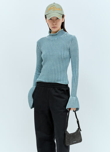 Acne Studios 3D 엠브로이더드 로고 베이스볼 캡 그린 acn0256043