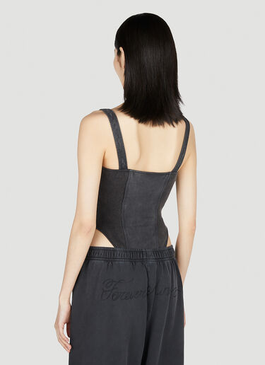 Acne Studios Denim Corset Top Black acn0252058