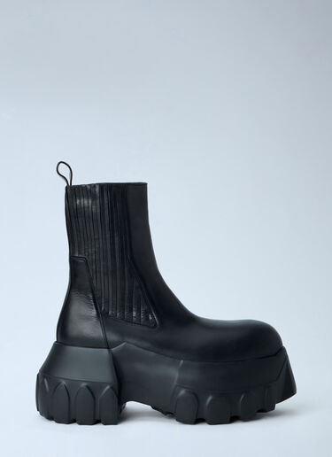 LN-CC® - Rick Owens: Beatle Mega Tractor Boots - Black Rick Owens Beatle Mega Tractor Boots Black ric0165010