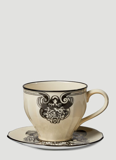 Gucci Set of Two Star Eye Demitasse Cup and Saucer White wps0644017