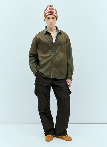 Denim Button-Up Shirt Acne Studios Denim Button-Up Shirt Brown acn0154010