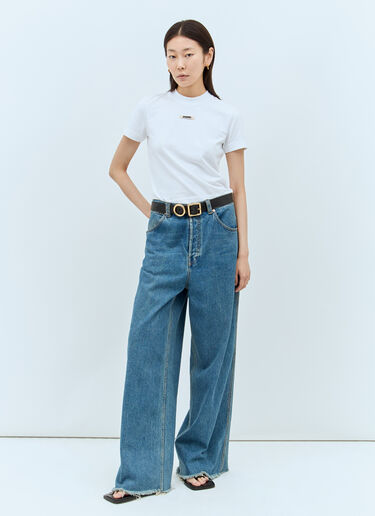 Jacquemus Le T-Shirt Gros Grain White jac0258015