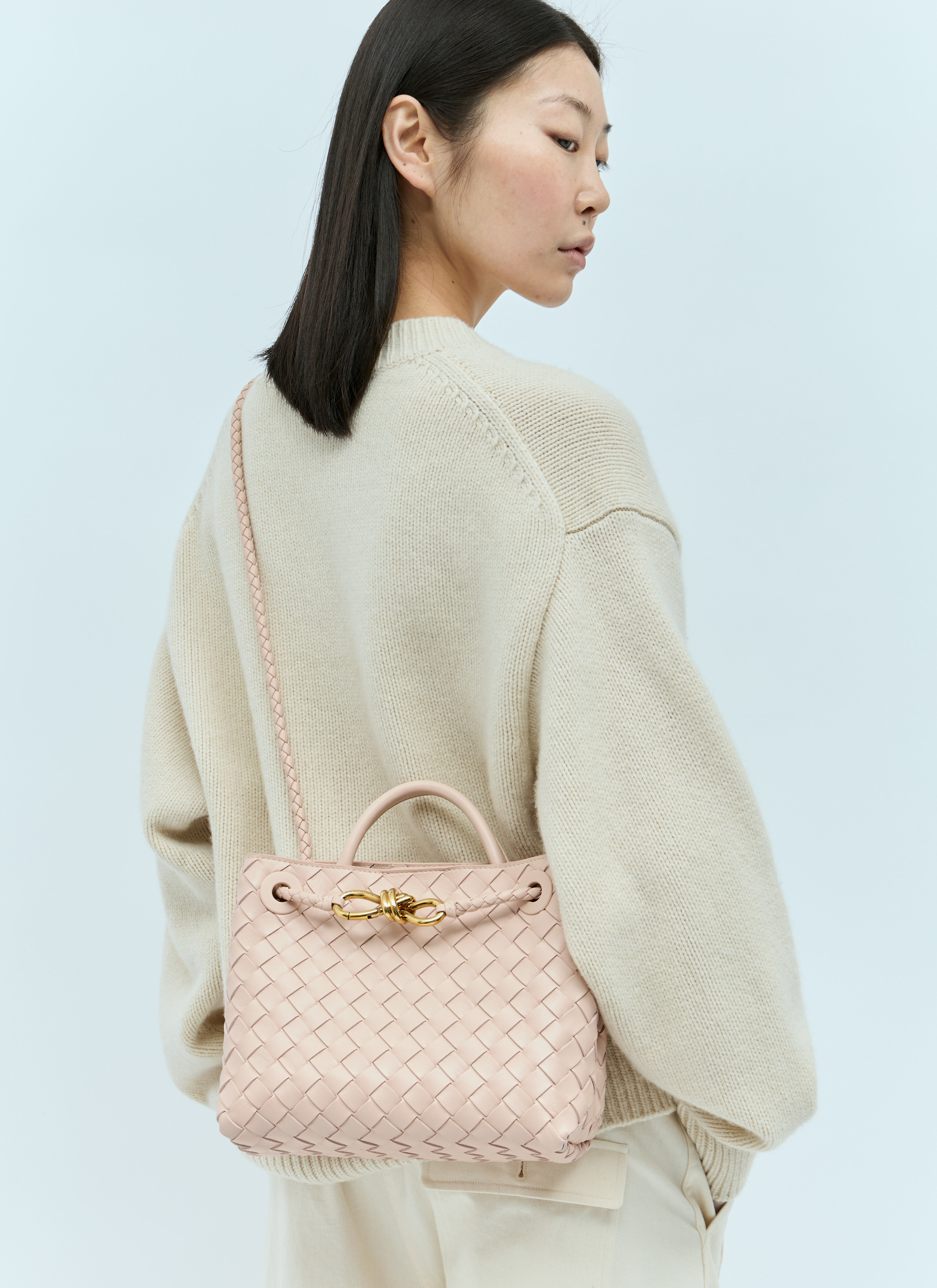 Bottega Veneta Women's' Small Andiamo Handbag in Pink | LN-CC®