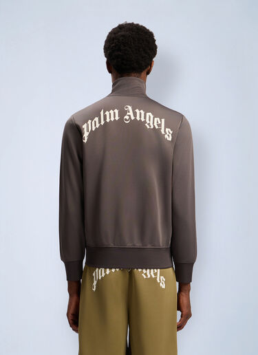 Back Curved Logo Track Jacket Palm Angels Back Curved Logo Track Jacket Grey pma0162055