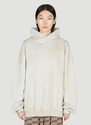Balenciaga 로고 자수 후드 스웨트셔츠 화이트 bal0252045