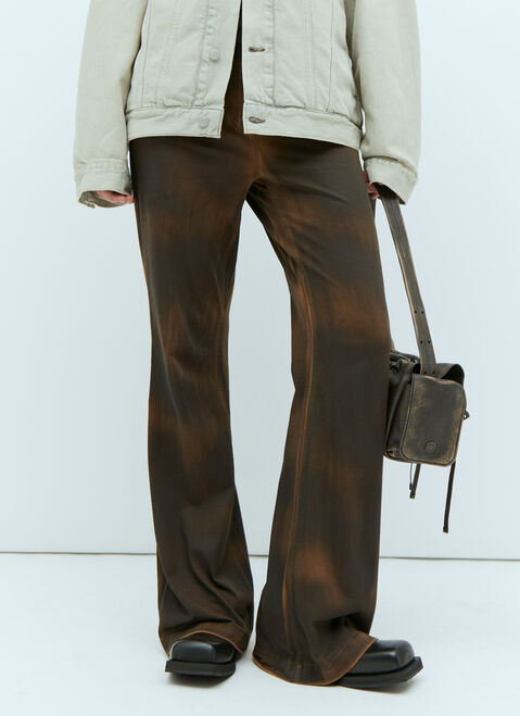 Acne Studios Bleach-Dye Pants Burgundy acn0254009