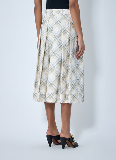 Vivienne Westwood Pleated Midi Skirt Beige vvw0264004