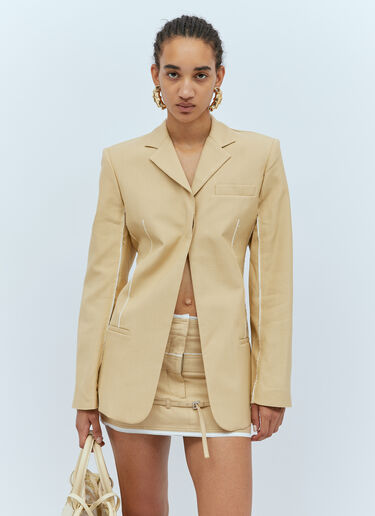 Jacquemus La Veste Caraco Blazer Beige jac0254115