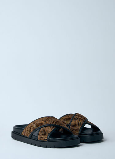 Max Mara Logo Plaque Slides Brown max0260016