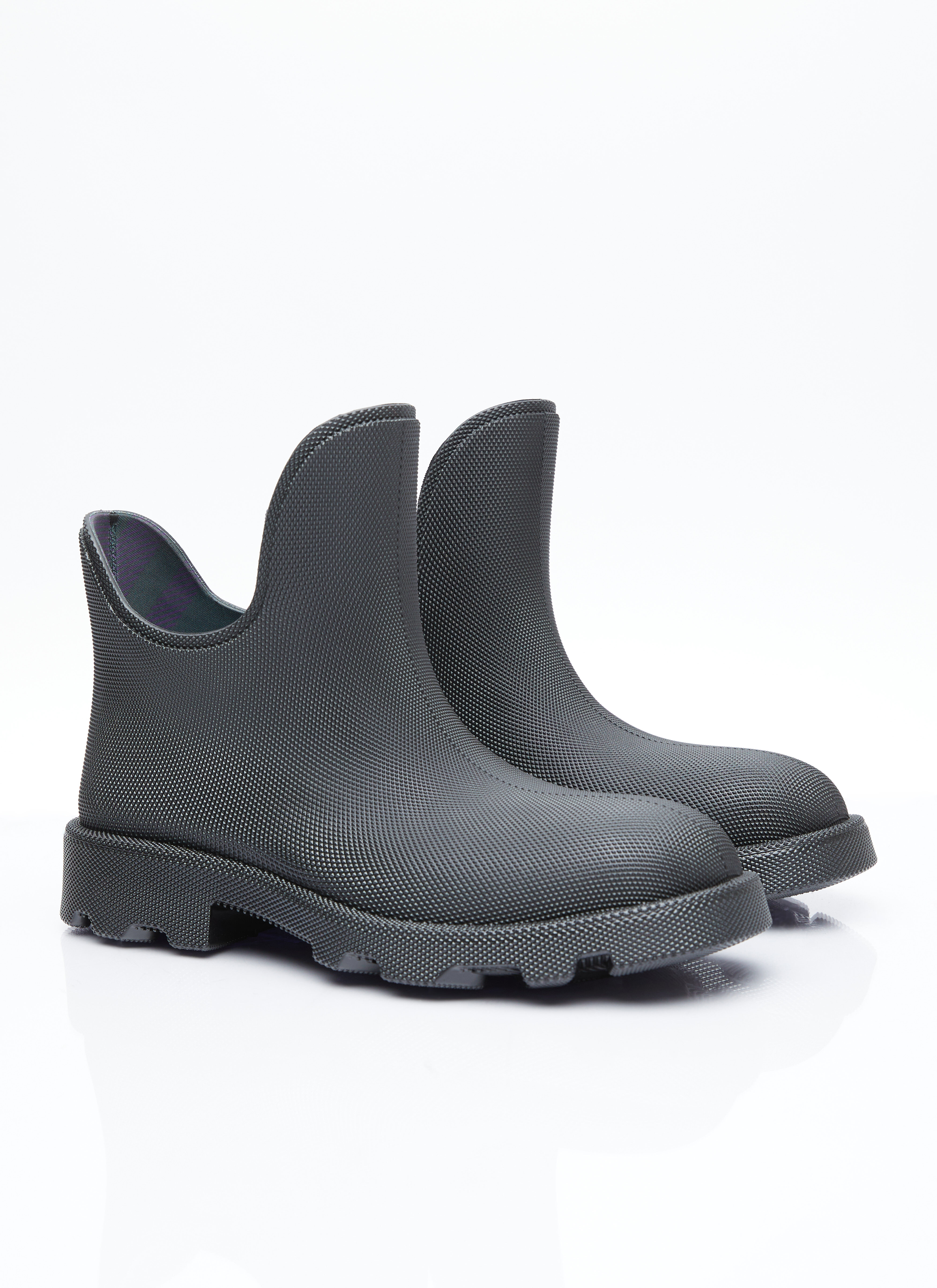 Burberry Rubber Marsh Low Boots in Black LN CC