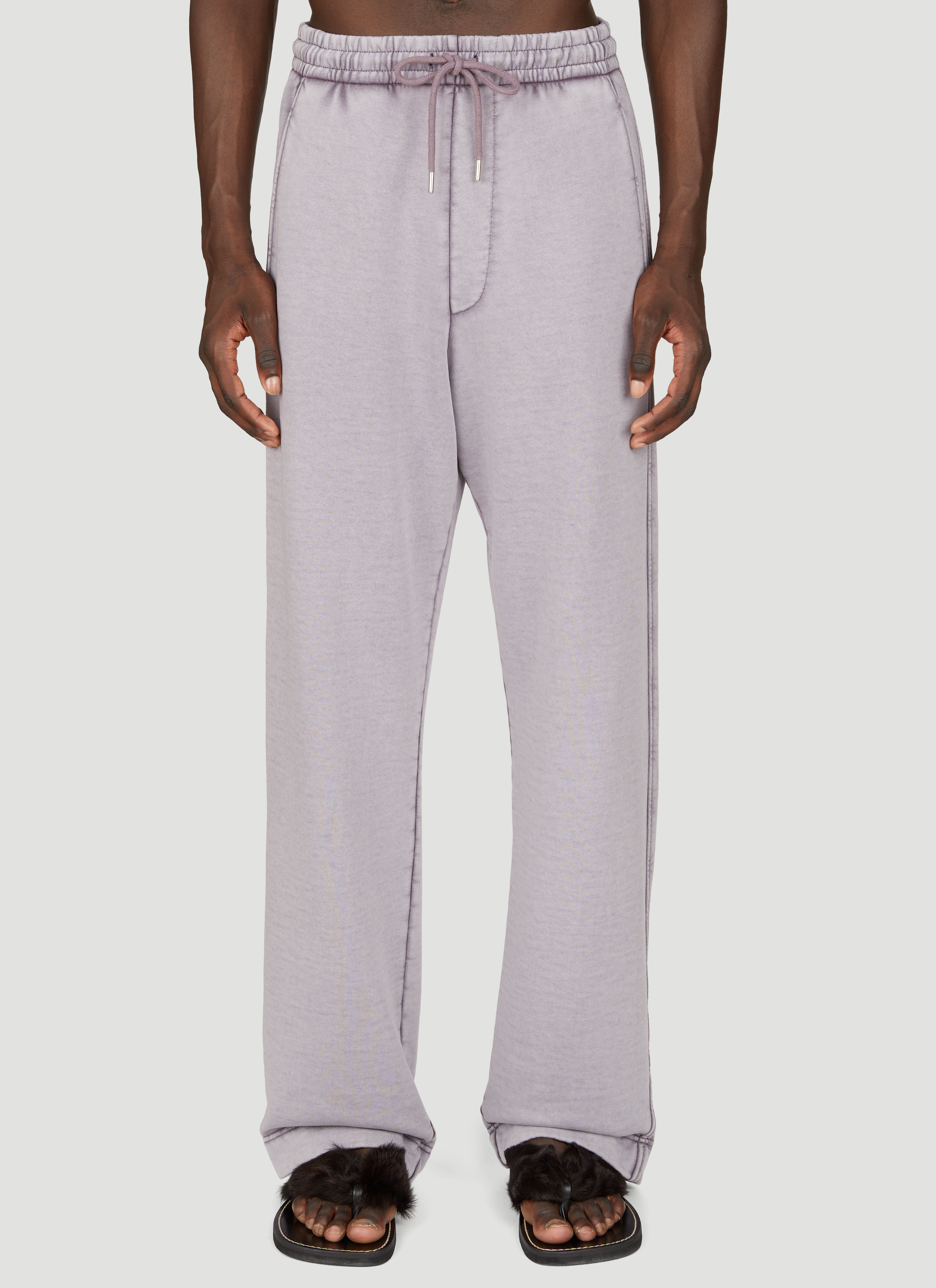 Dries Van Noten Straight Leg Track Pants in Purple LN CC