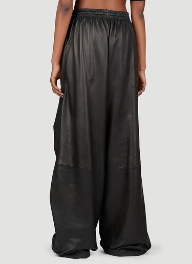 Balenciaga Sport Logo Leather Track Pants Black bal0253002