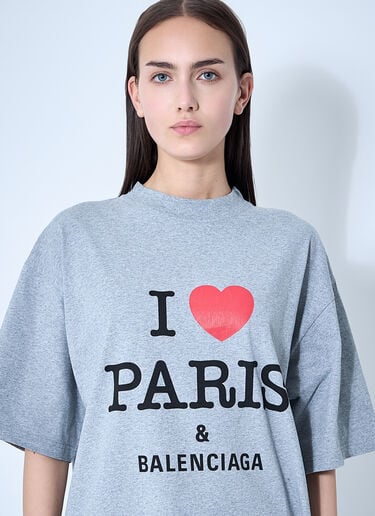 Balenciaga I Love Paris T-Shirt Grey bal0260012