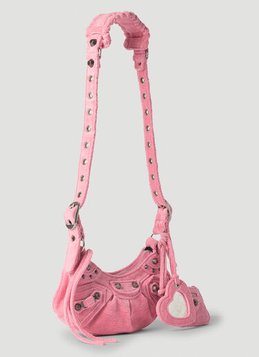 Balenciaga Le Cagole XS Velour Shoulder Bag Pink bal0253050