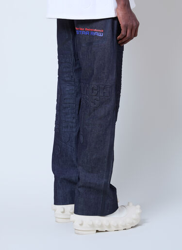 Walter Van Beirendonck x G-STAR Embossed Denim Jeans Blue wlt0160031