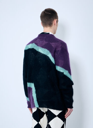 NÒMARYTHM TEXTILE Hand Knit Mohair-Blend Sweater Purple nma0158007