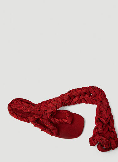 Isa Boulder Knit Boot Sandals Red isa0249018