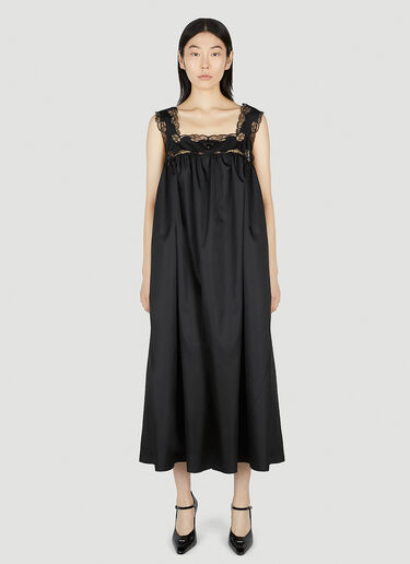 Prada Re-Nylon Lace Trim Dress Black pra0252050