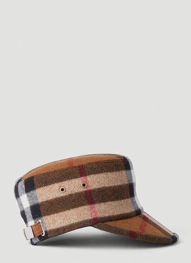 Jared Check Cap Burberry Jared Check Cap Brown bur0151136