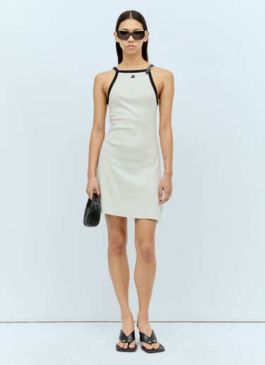 Courrèges Buckle Contrast Dress Cream cou0255013