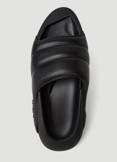 Balmain B-It Quilted Slides Black bln0251005