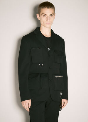 Lanvin Multi-Pocket Wool Jacket Black lnv0158001