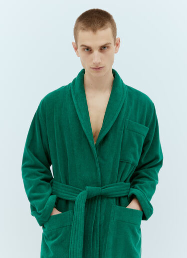 Tekla Terrycloth Classic Bathrobe Green tek0355013