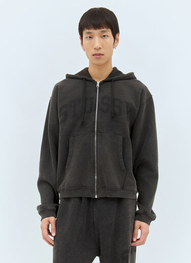 Stüssy 褪色图案连帽运动衫 深灰色 sts0158011