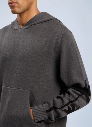 Back Palms Knit Hooded Sweatshirt Palm Angels Back Palms Knit Hooded Sweatshirt Grey pma0162060