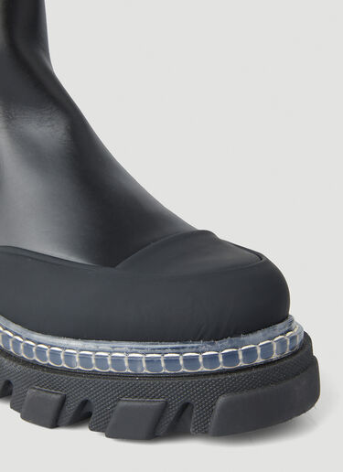 GANNI Cleated Chelsea Boots Black gan0250016