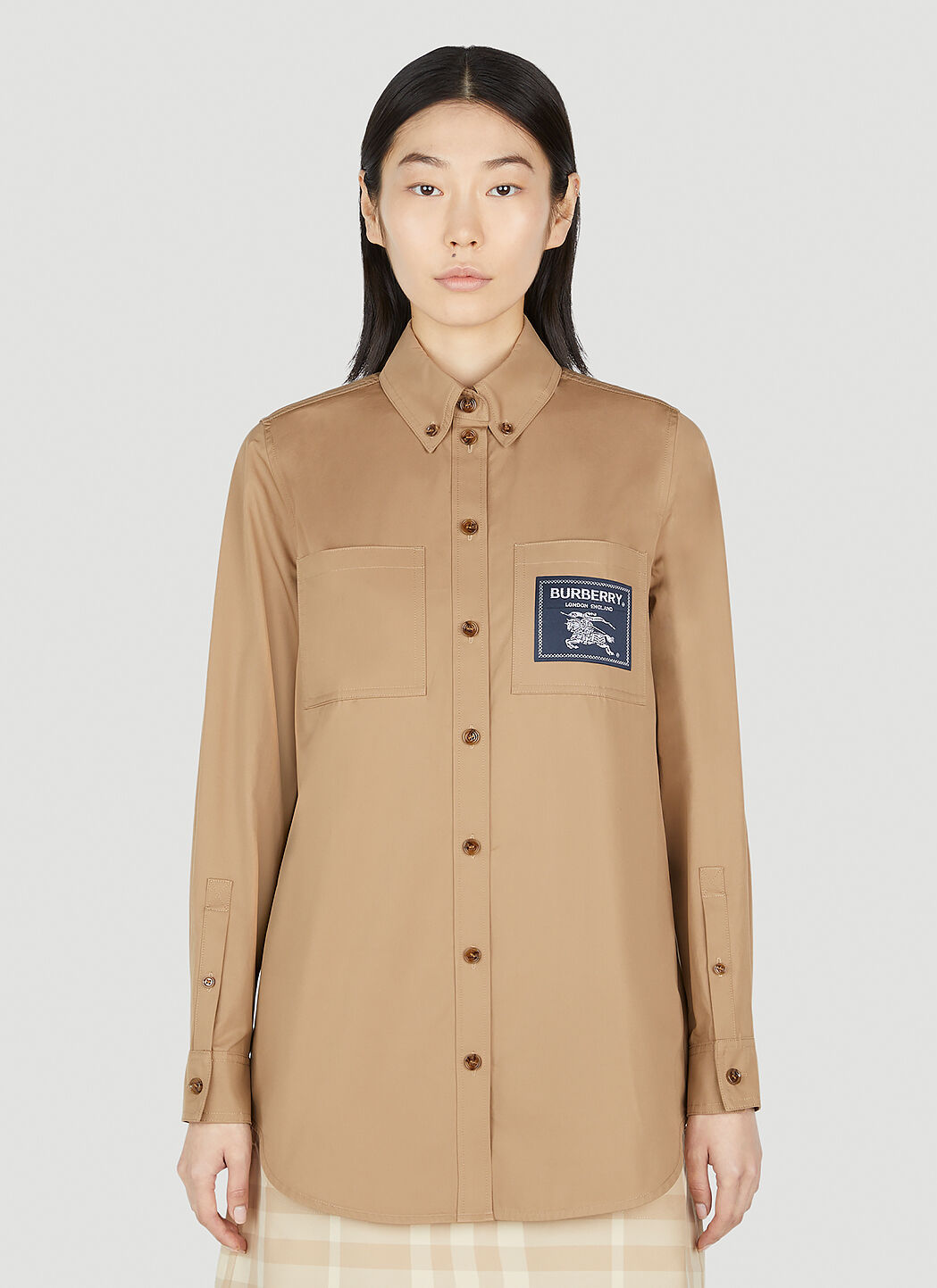 Burberry shirt label discount