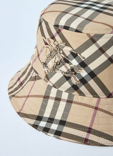 Burberry Check Twill Bucket Hat Beige bur0159034