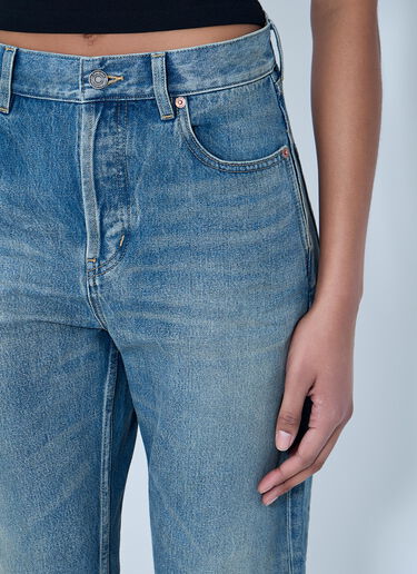 Saint Laurent 90s High-Rise Cropped Slim Jeans Blue sla0263016