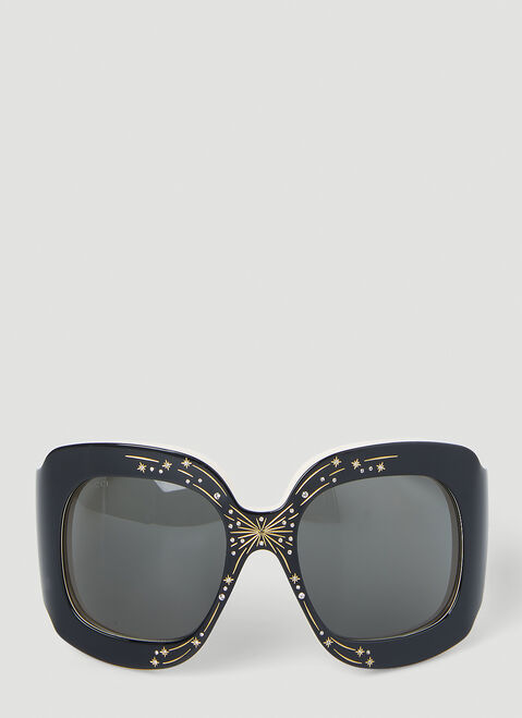 Gucci Oversize Square Frame Sunglasses 블랙 gus0254010