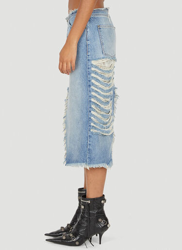 Guess USA Distressed Denim Skirt Blue gue0250006