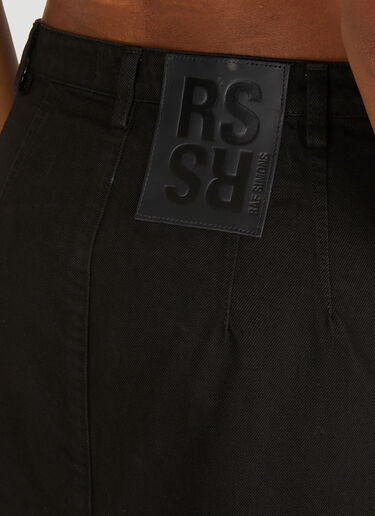 Raf Simons Button Down Denim Skirt Black raf0250004