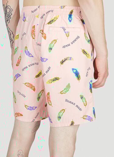Human Made 깃털 프린트 쇼츠 핑크 hmd0152007