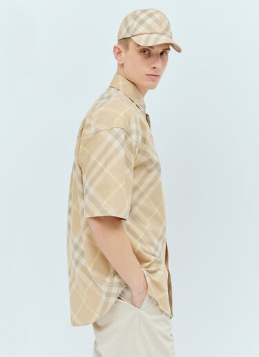 Burberry Check Short-Sleeve Shirt Beige bur0155041