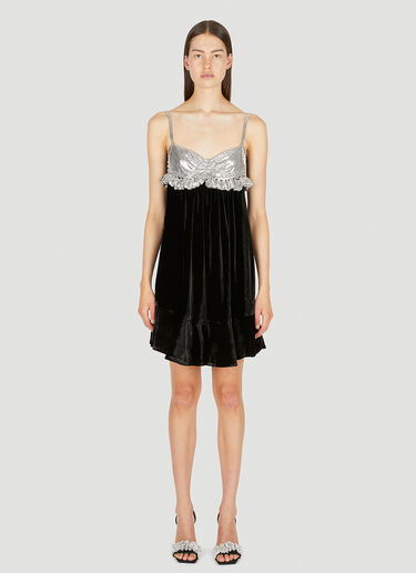 Rabanne Chainmail Panel Mini Dress Black pac0250030