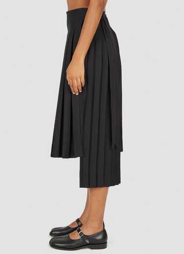 Simone Rocha Pleated Apron Skirt Black sra0250006