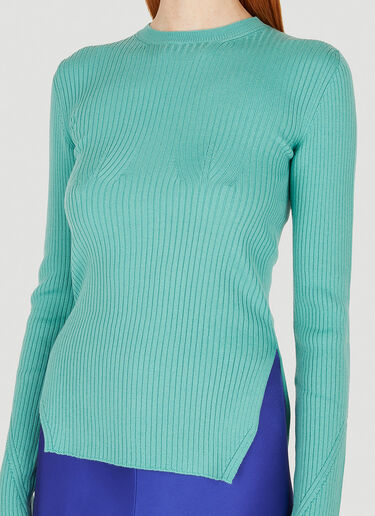 Stella McCartney Ribbed Crewneck Sweater Light Blue stm0250002